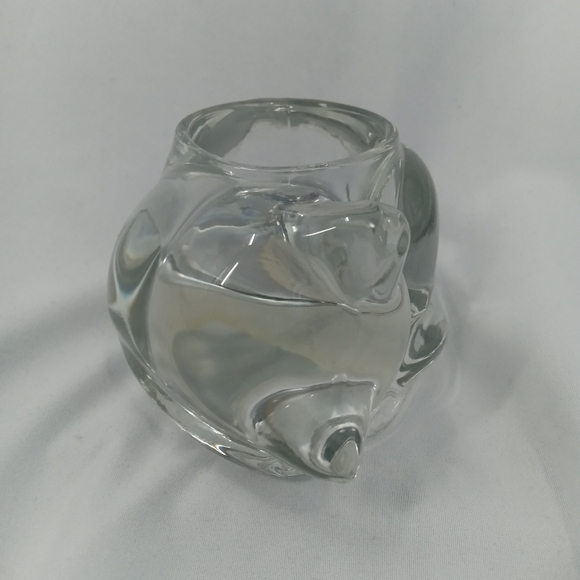 Sleeping Cat Clear Glass Votive Tealight Paperweight Unique Coin Jar Decor - Picture 7 of 9